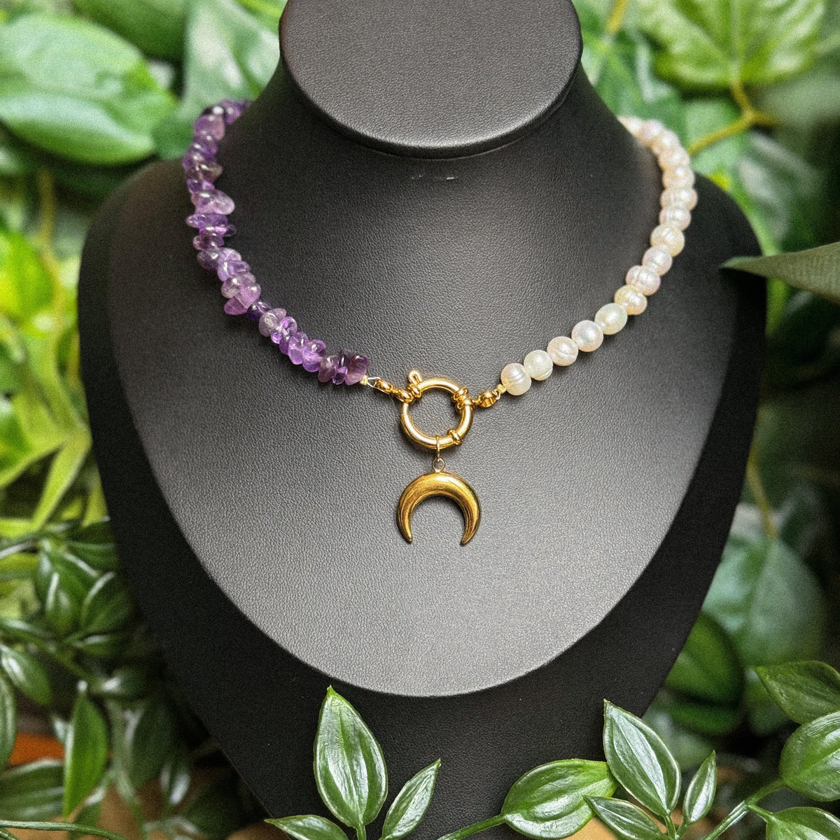Collier Ras Du Cou Boho - Perles Irrégulières Et Cristal, Pierres Naturelles | Bijou Ethnique Neuf Avec étiquettes